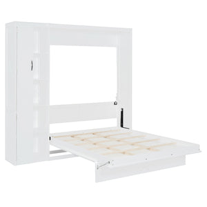 Murphy Wall Bed With Shelves, Wardrobe And LED Lights