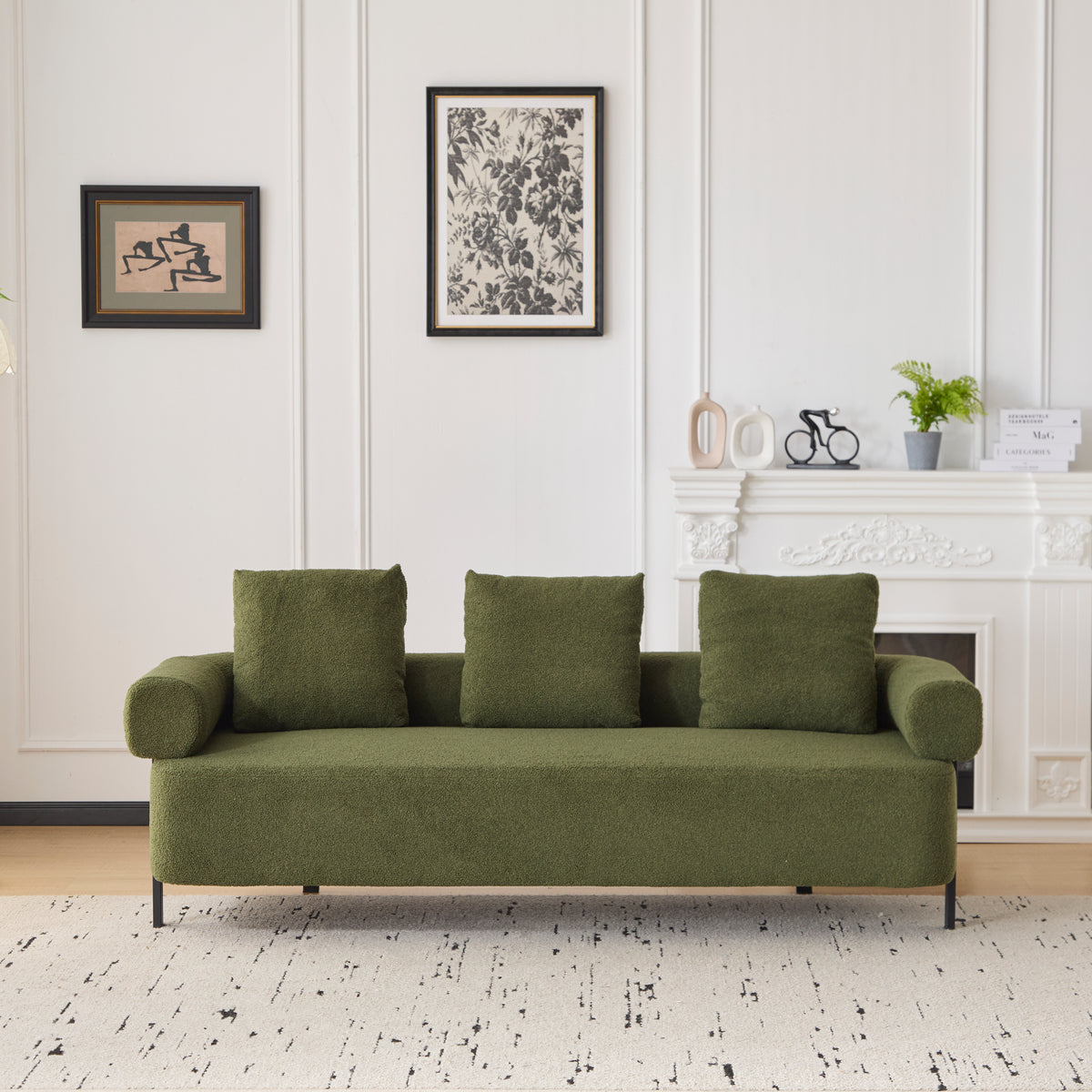 78" Modern 3-Seater Sofa