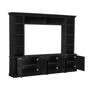 All-In-One TV Stand With Bookcase For TVs Up To 70"