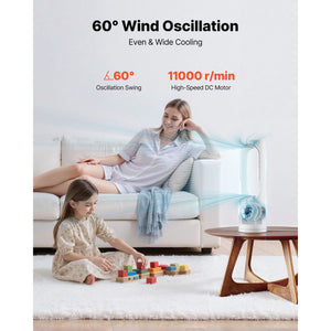 Desk Fan Bladeless, 17 Inch Office Table Fan