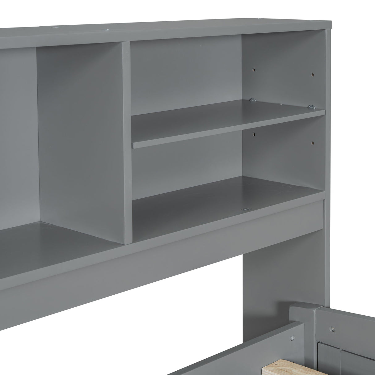 Daybed With 2 Bedside Cabinets, Upper Shelves And 4 Drawers