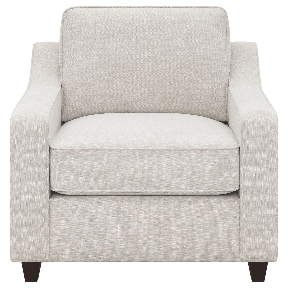 Mahaffey - Upholstered Sloped Track Arm Chair - Beige