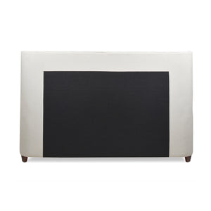 Manhattan Shelter King Platform Bed Frame, Light Beige Linen