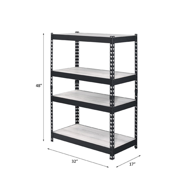 Decmus 4-Tier Industrial Bookcase