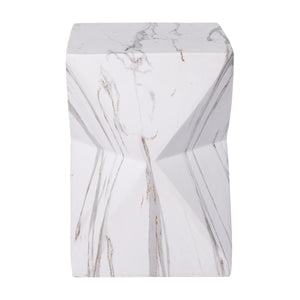 Modern Geometric MGO Side Table - Hourglass Accent Table