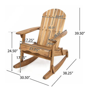 Outdoor Adirondack Rocking Chair With Hand Crafted Details - Best Buy Furniture