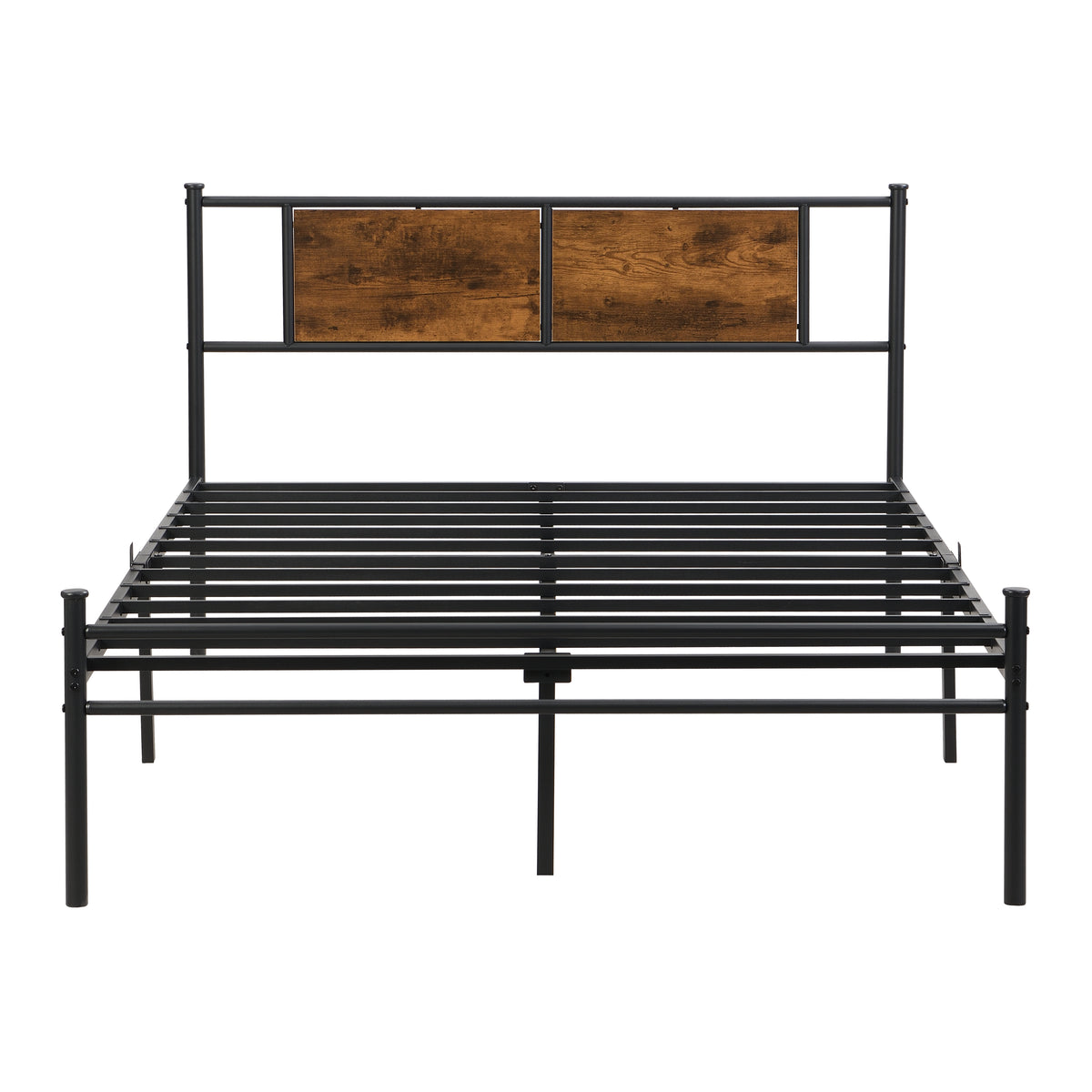 California King Bed Frame - Stylish Design with Wood Panel Headboard