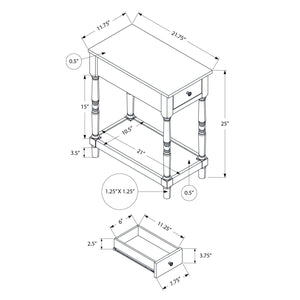 Accent End Table, 2 Tier, Storage Drawer, Traditional Stylish Design