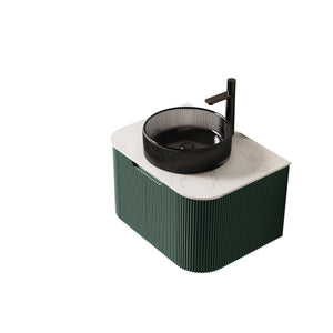 Dina 24" Bathroom Vanity & Sink with Floating Curved Edges
