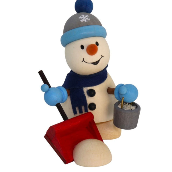 Weihnachtsmann Collectibles - Large Snowman with Snow Shovel