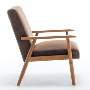 Wide Arm Chair - Light Brown