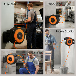 HOMCOM Retractable Air Hose Reel