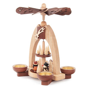 2 Tier Pyramid - Santa, Snowman & Skier