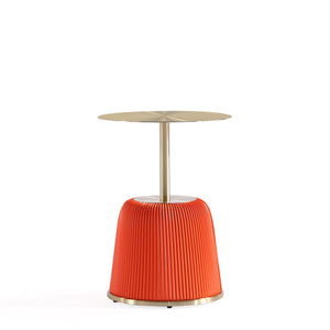 Anderson - Upholstered End Table With Round Top