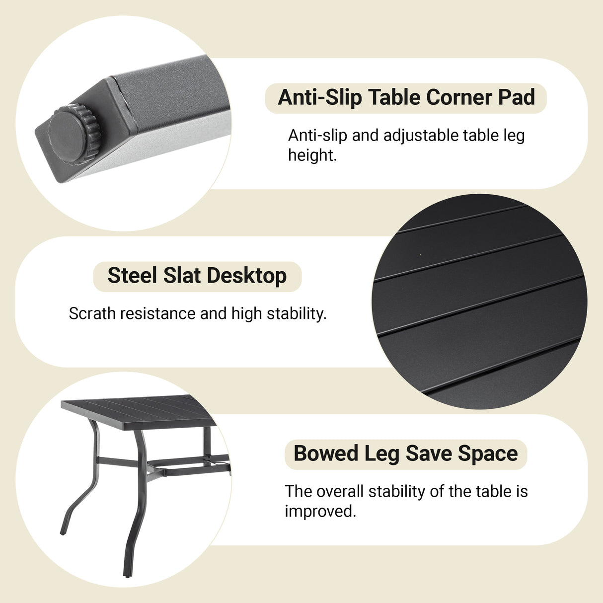 Outdoor Dining Table for 6