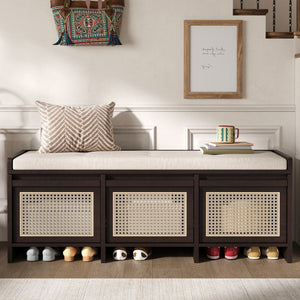TREXM 48" Entryway Shoe Bench