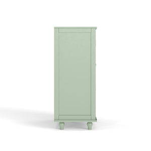 Minimalist Buffet Cabinet With Double Glass Doors And Drawer