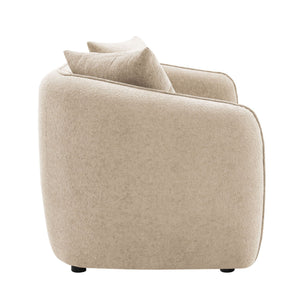 Keith - Sofa With 3 Pillows, Living Room Seating - Beige