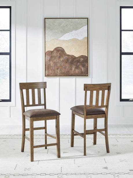 Urbinforte - Upholstered Barstool (Set of 2) - Light Brown