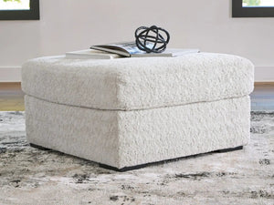 Cuddle Plush - Oversized Accent Ottoman - Arctic - Best Buy Furniture