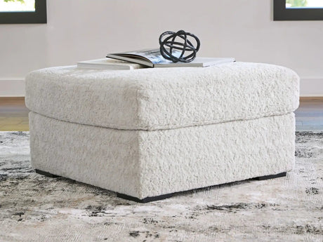 Cuddle Plush - Oversized Accent Ottoman - Arctic - Best Buy Furniture