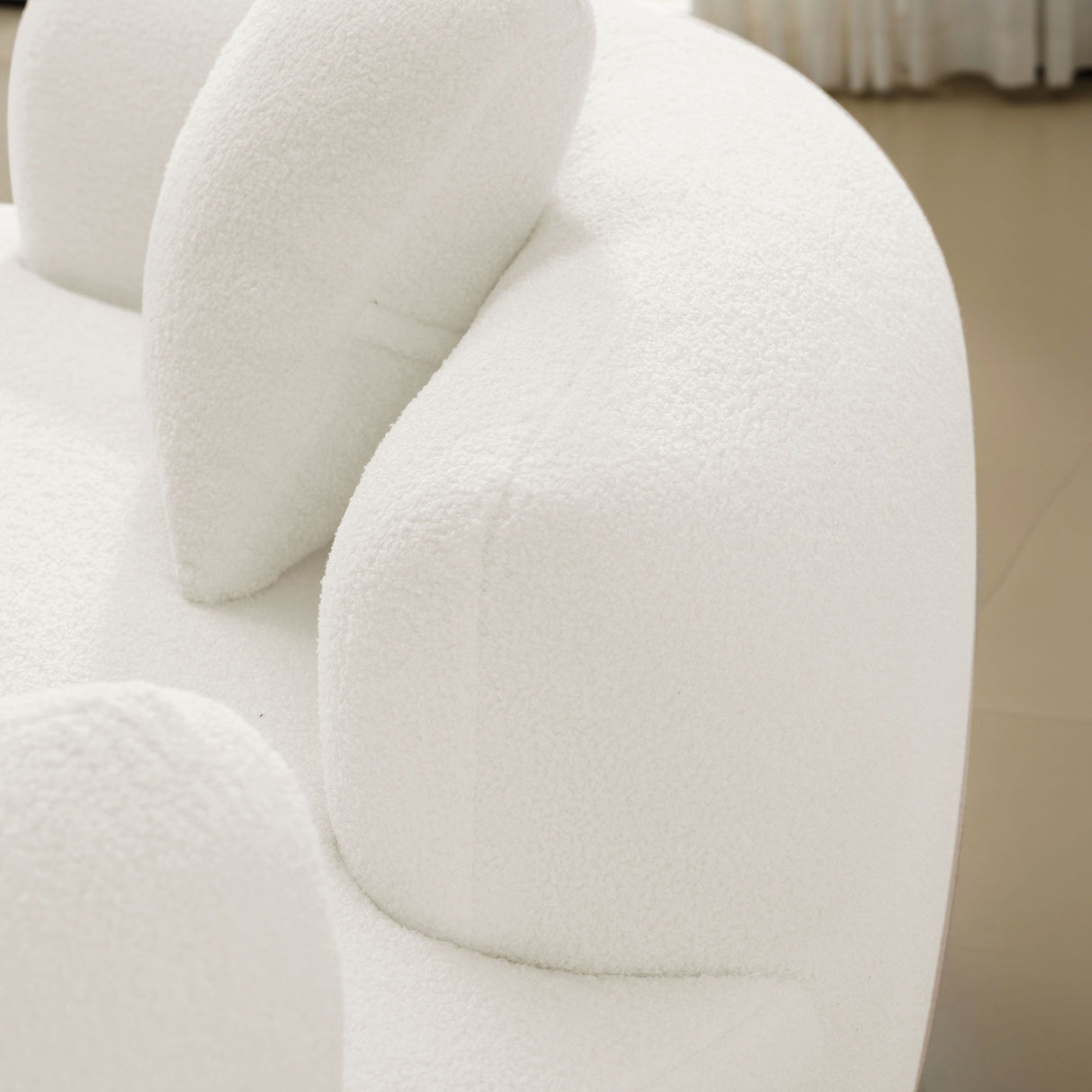 Modern Curved Loveseat