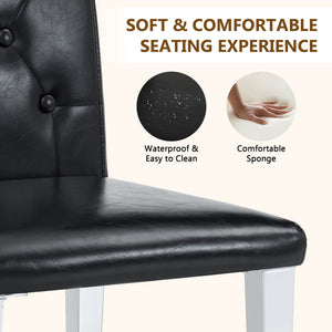 Dining Chairs With Ergonomic Buckle Backrest For Home