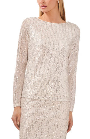 Halogen Sequin Scoop Back Top - Medium
