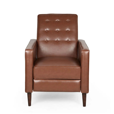 Mid-Century Modern Recliner With Button Tufted Waffle Stitch - Best Buy Furniture