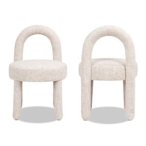Penny Round Arched Fully Upholstered Dining Side Chair, Set of 2