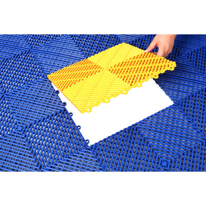 Interlocking Plastic Garage Floor Tiles, 15.6-Inch, Set of 25, Blue