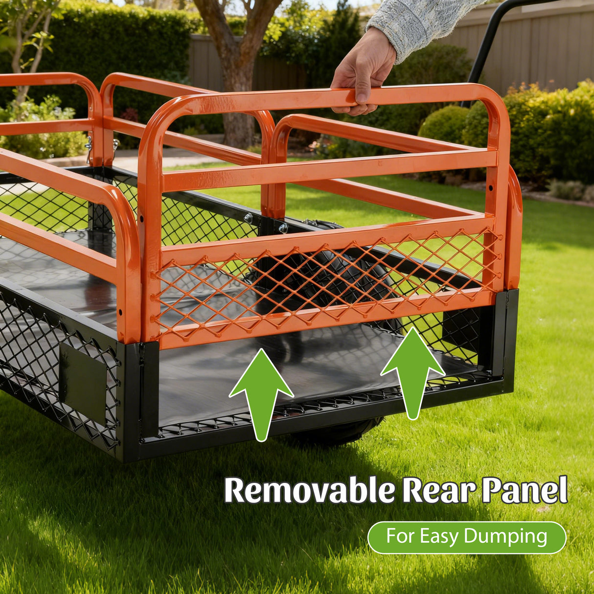 1500LBS Capacity 15 Cubic Feet Dump Cart Trailer