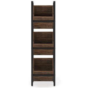 3 Tier Basket Stand With Angled Baskets, Vertical Storage Tower For Kitchen - Black