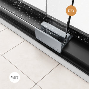 56"-60"W x 70"H Semi-Frameless Double Sliding Shower Door