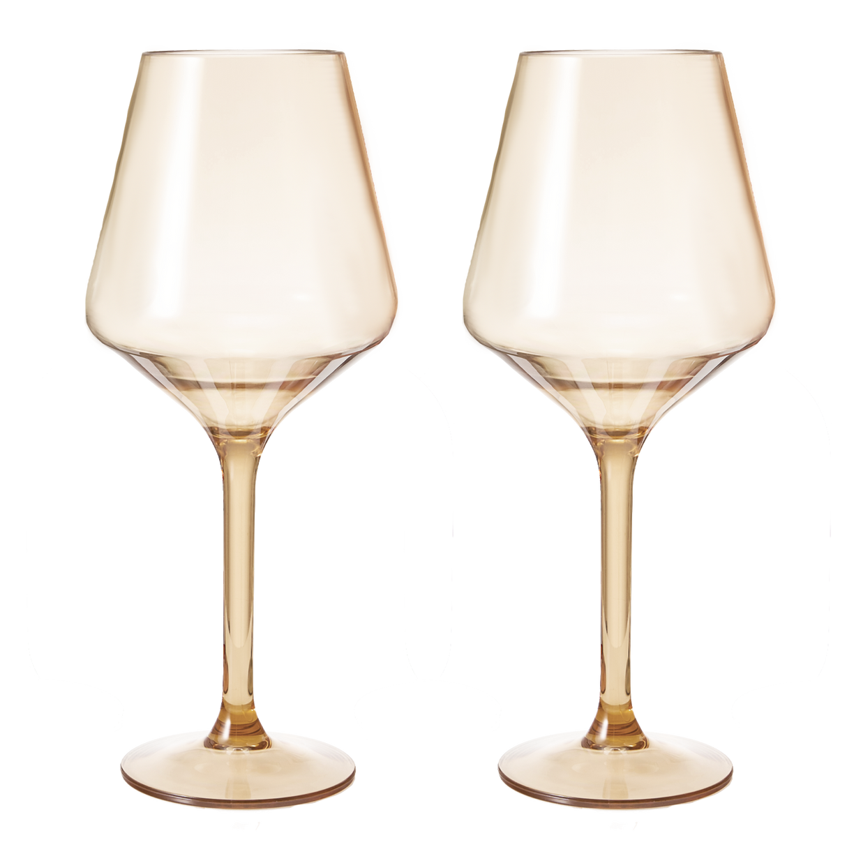 Saint Tropez Acrylic Stemmed Wine Glassware, Set of 2