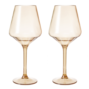 Saint Tropez Acrylic Stemmed Wine Glassware, Set of 2