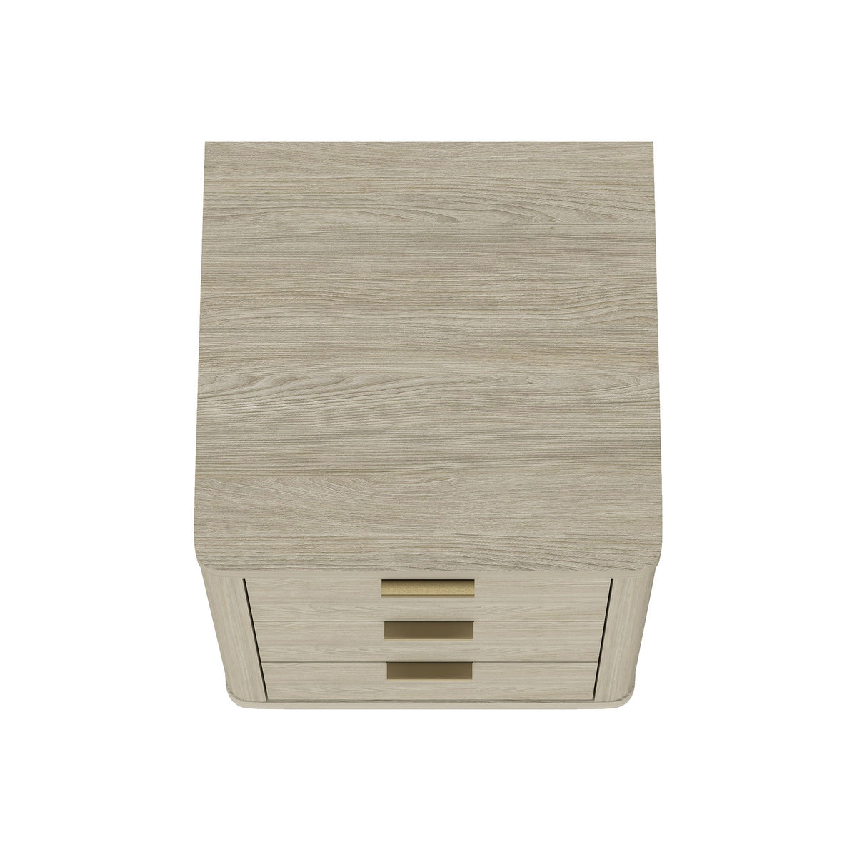 Evelyn - Nightstand With 3 Drawers, Smooth Rounded Edges