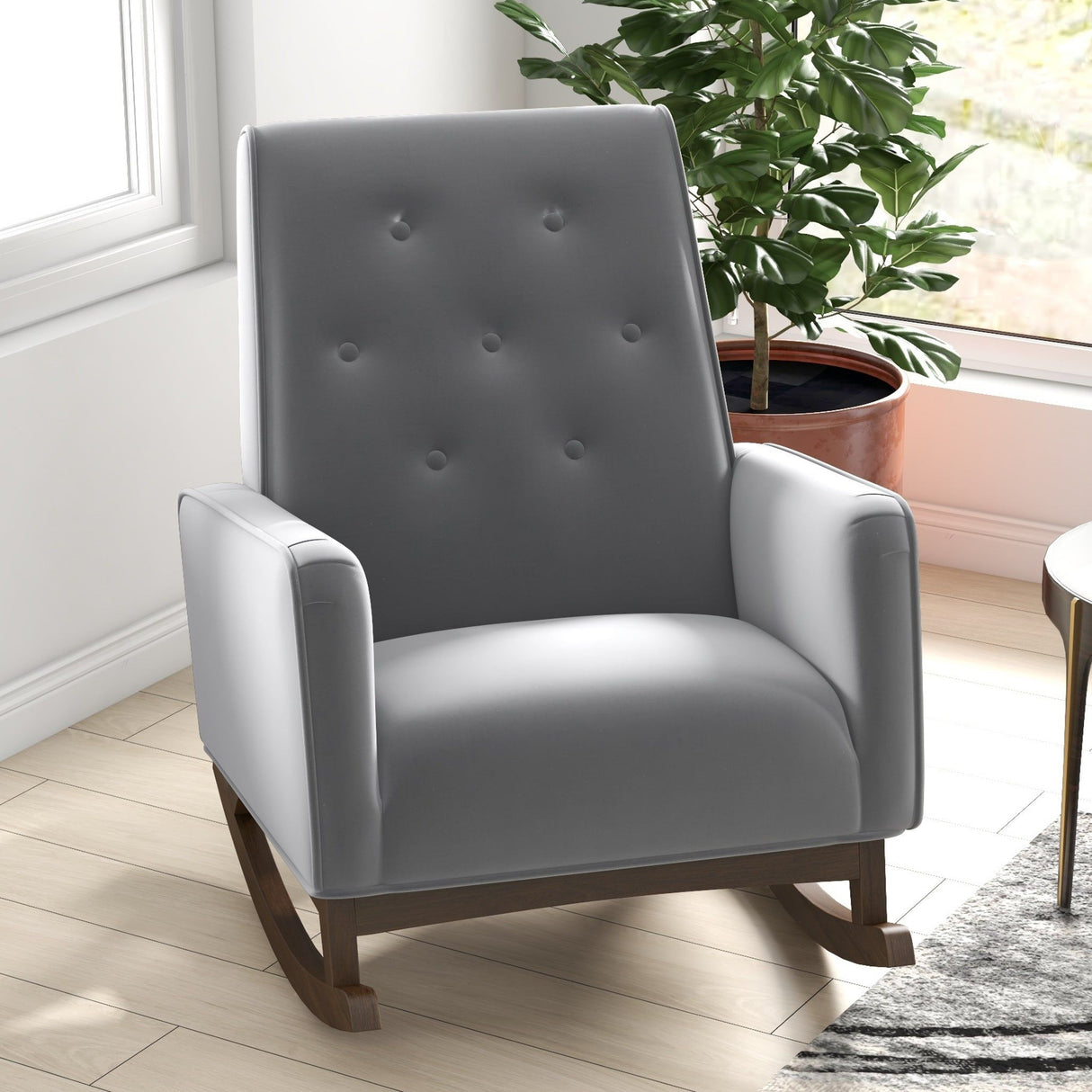 Demetrius - Solid Wood Rocking Chair