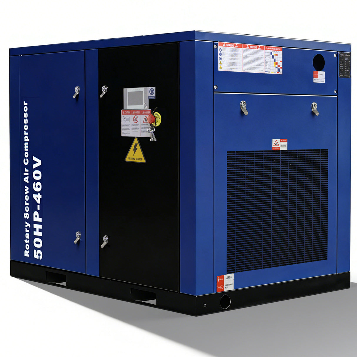 50HP Rotary Screw Air Compressor, 219CFM, 125PSI, 460V 3-Phase