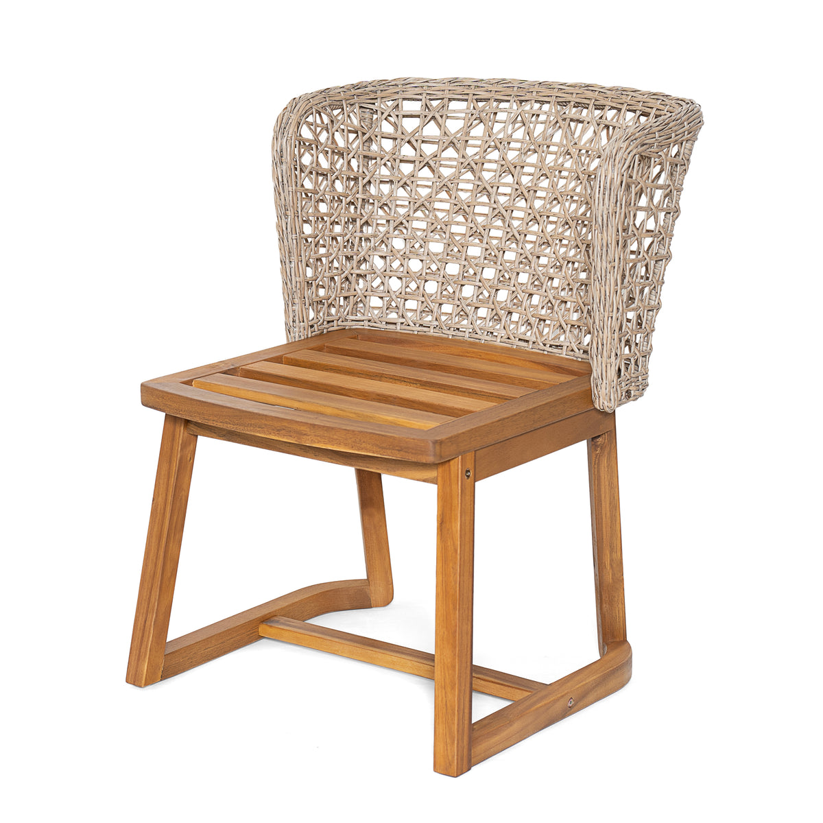 Outdoor Acacia Wood Dining Chairs (Set of 2)