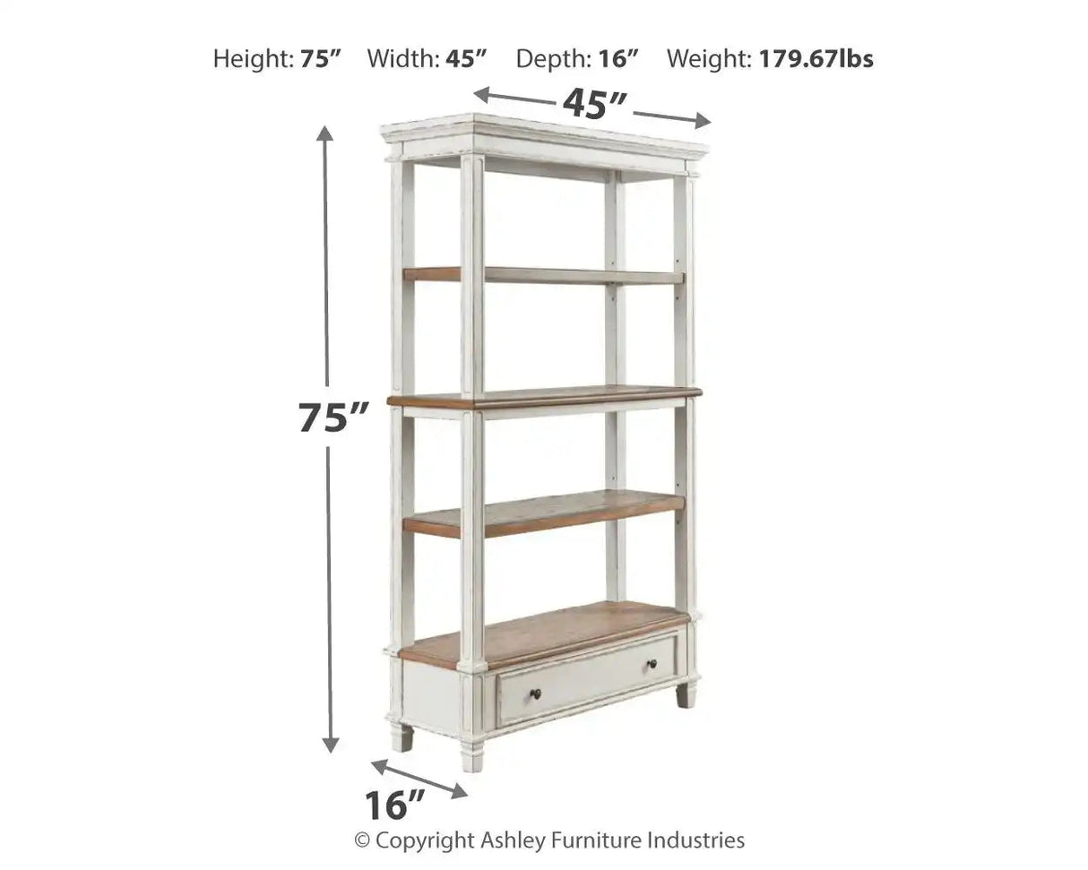 Realyn - Bookcase - Brown / White - Best Buy Furniture
