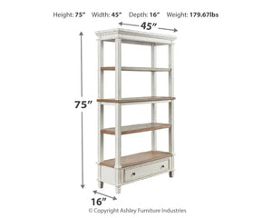 Realyn - Bookcase - Brown / White - Best Buy Furniture