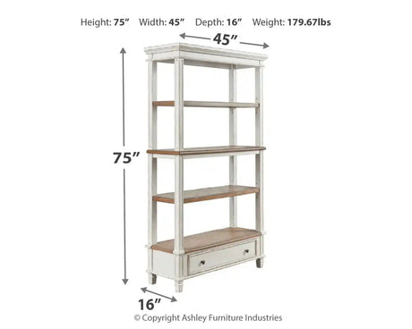 Realyn - Bookcase - Brown / White - Best Buy Furniture