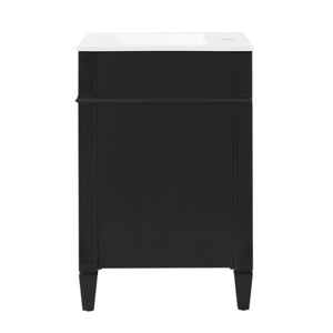 French Style Bathroom Vanity With Sink, Soft-Closing Door, Adjustable Shelf, Rectangular Design