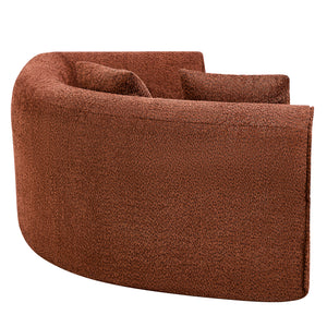 110" Modern Curved L-Shaped Modular Sectional Sofa