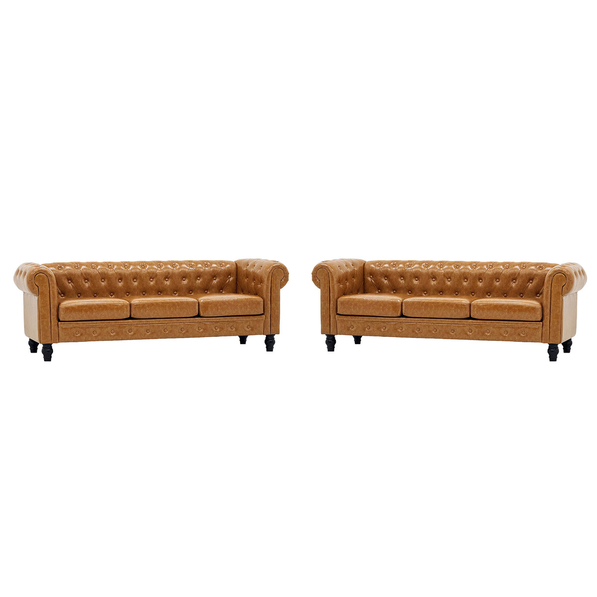 Elegant 2-Piece PU Sofa Set for Living Room