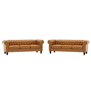 Elegant 2-Piece PU Sofa Set for Living Room