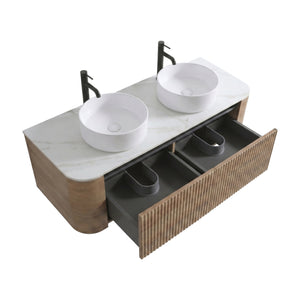 Erba 60 Inch Bathroom Vanity with Sink in Honey