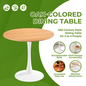 Mid-Century Tulip Table With Round Top and Pedestal Base