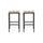 Outdoor Bar Stool With Slat Design And Metal Frame (Set of 2) - Best Buy Furniture